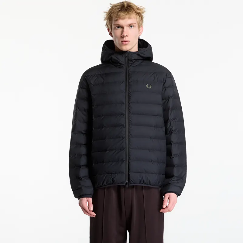 Jakke FRED PERRY Hooded Insulated Jacket Black