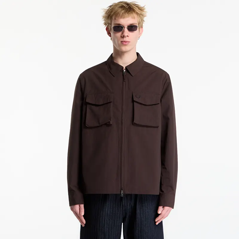 Skjorte FRED PERRY Ripstop Pocket Overshirt Rich Brown