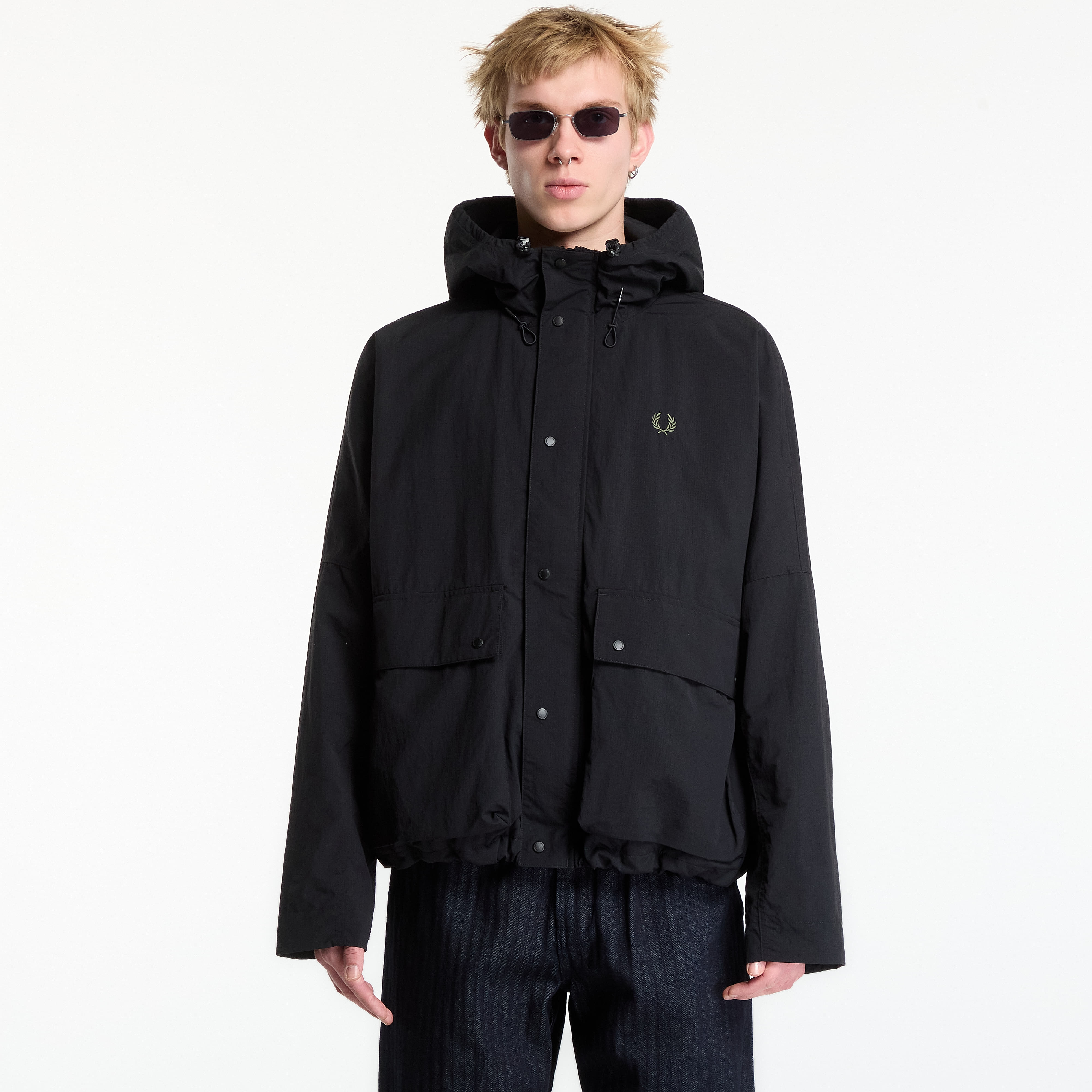 Яке FRED PERRY Cropped Ripstop Parka Black M