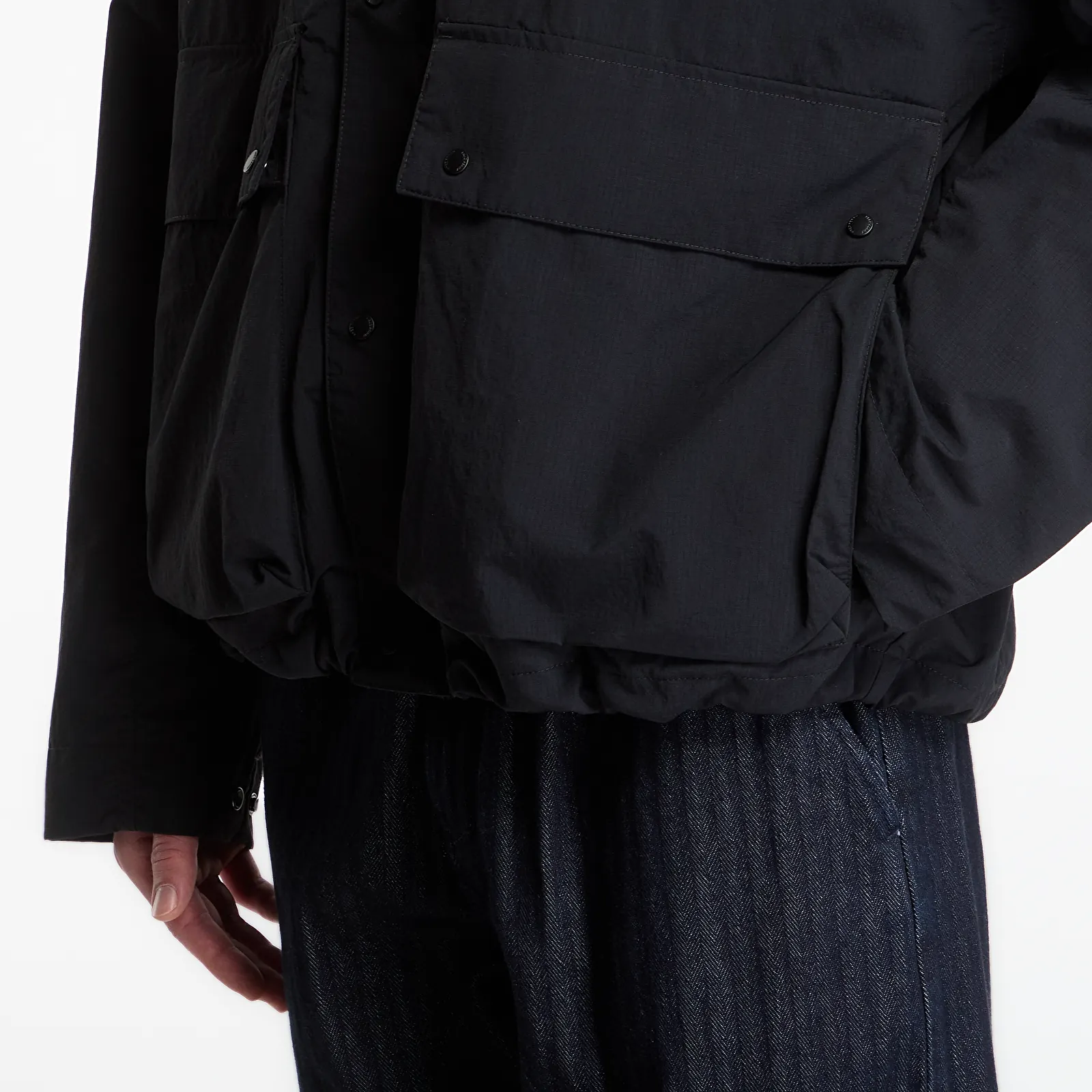 Parkaer til mænd FRED PERRY Cropped Ripstop Parka Black