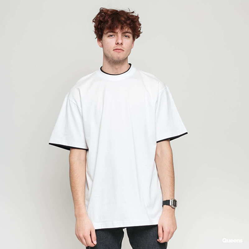 T-Shirt Urban Classics Contrast Tall Tee White / Black