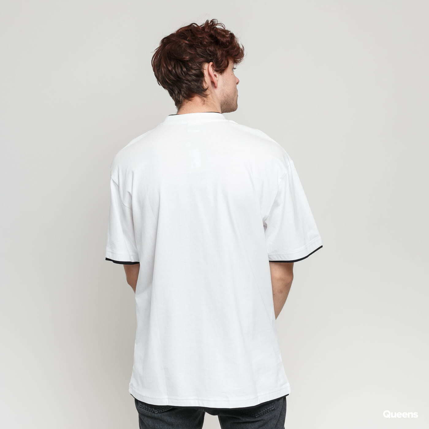 Tričká Urban Classics Contrast Tall Tee White / Black