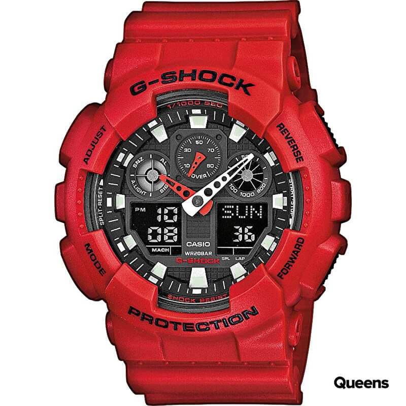 Watch Casio G-Shock GA 100B-4AER červené