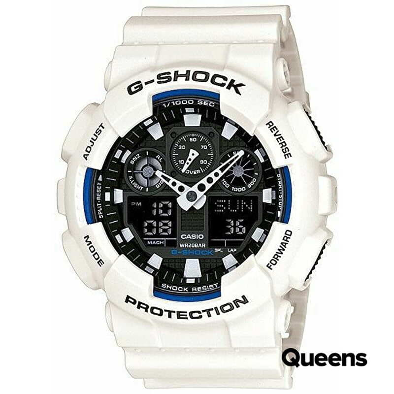 Casio G-Shock GA 100B-7AER bílé