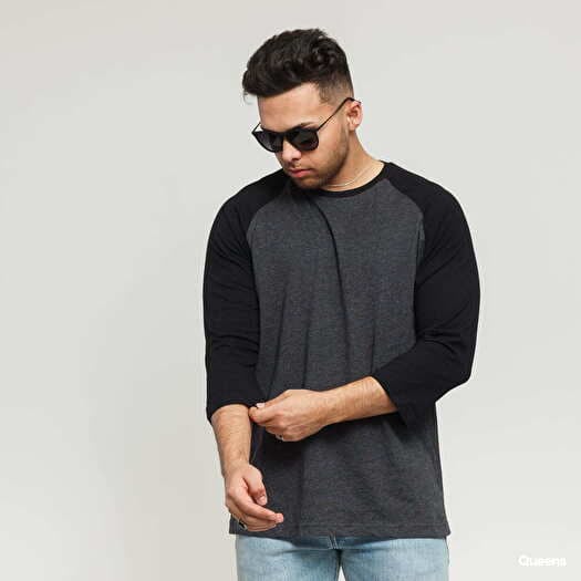 T-shirt Urban Classics Contrast 3/4 Sleeve Raglan Black