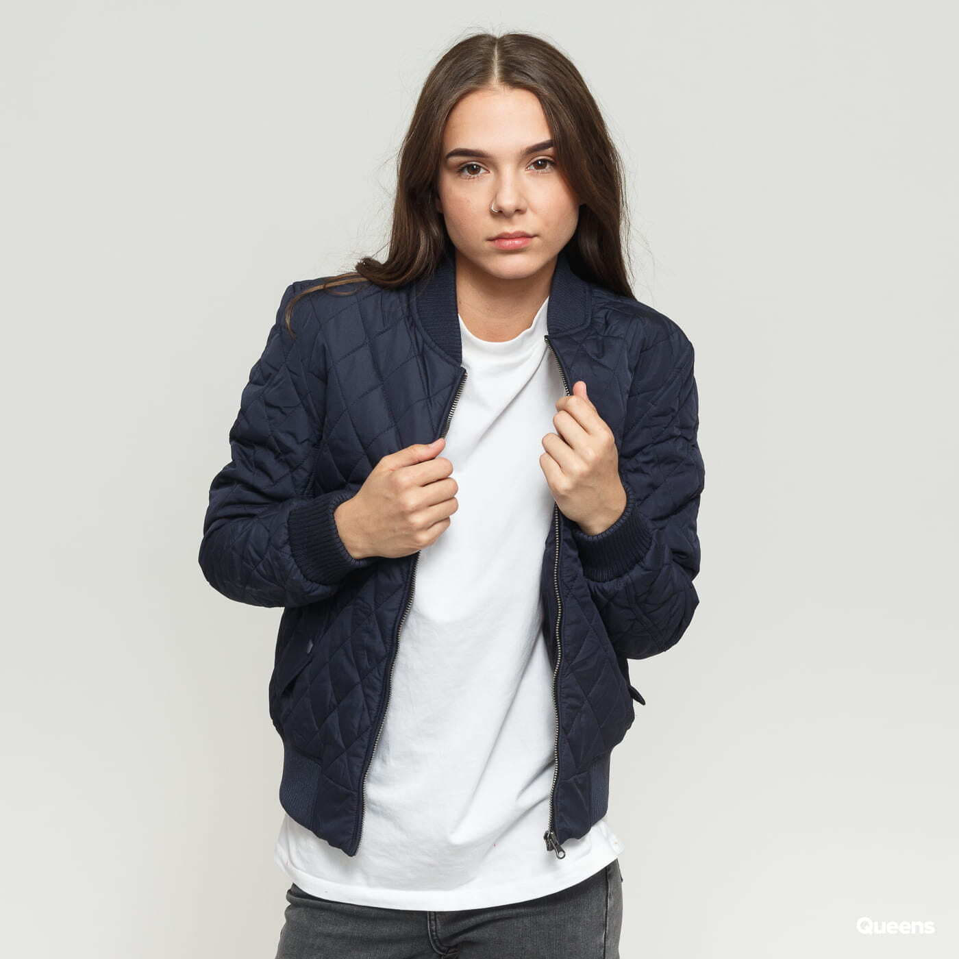 Chaquetas Urban Classics Ladies Diamond Quilt Nylon Jacket Navy