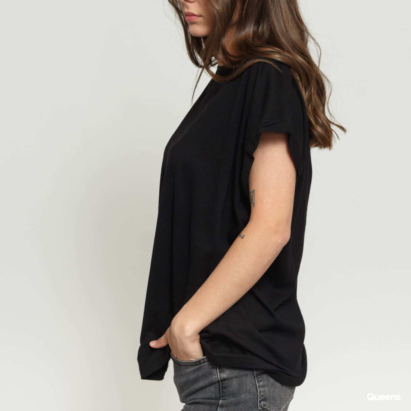 Camisetas Urban Classics Ladies Extended Shoulder Tee Black