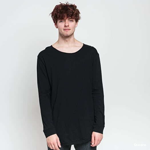T-krekls Urban Classics Long Shaped Fashion L/S Black