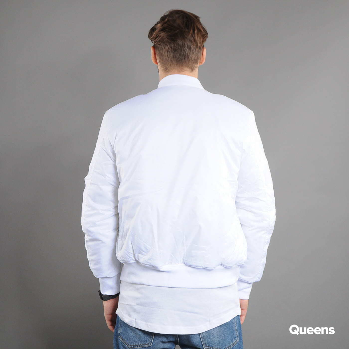 Jackets Urban Classics Basic Bomber Jacket White