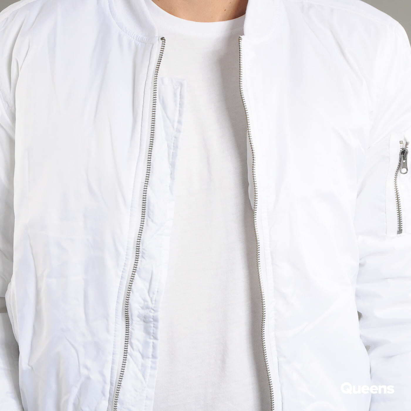 Jackets Urban Classics Basic Bomber Jacket White