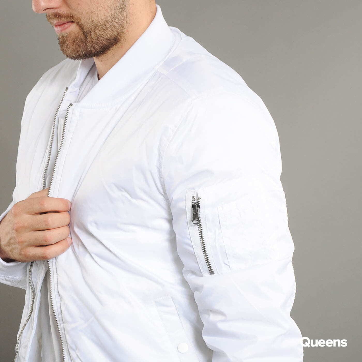 Jackets Urban Classics Basic Bomber Jacket White