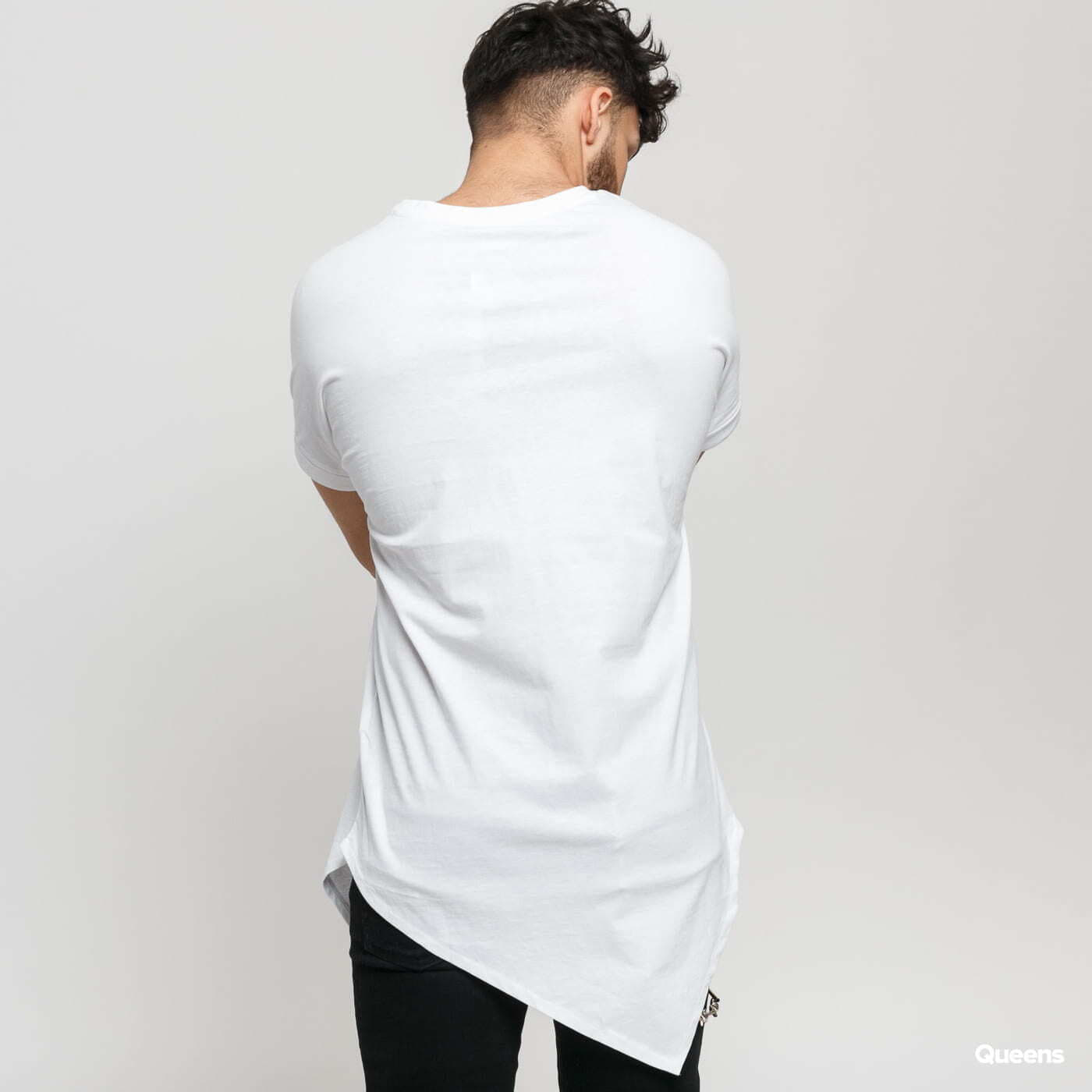 T-shirts Urban Classics Asymetric Long Tee White