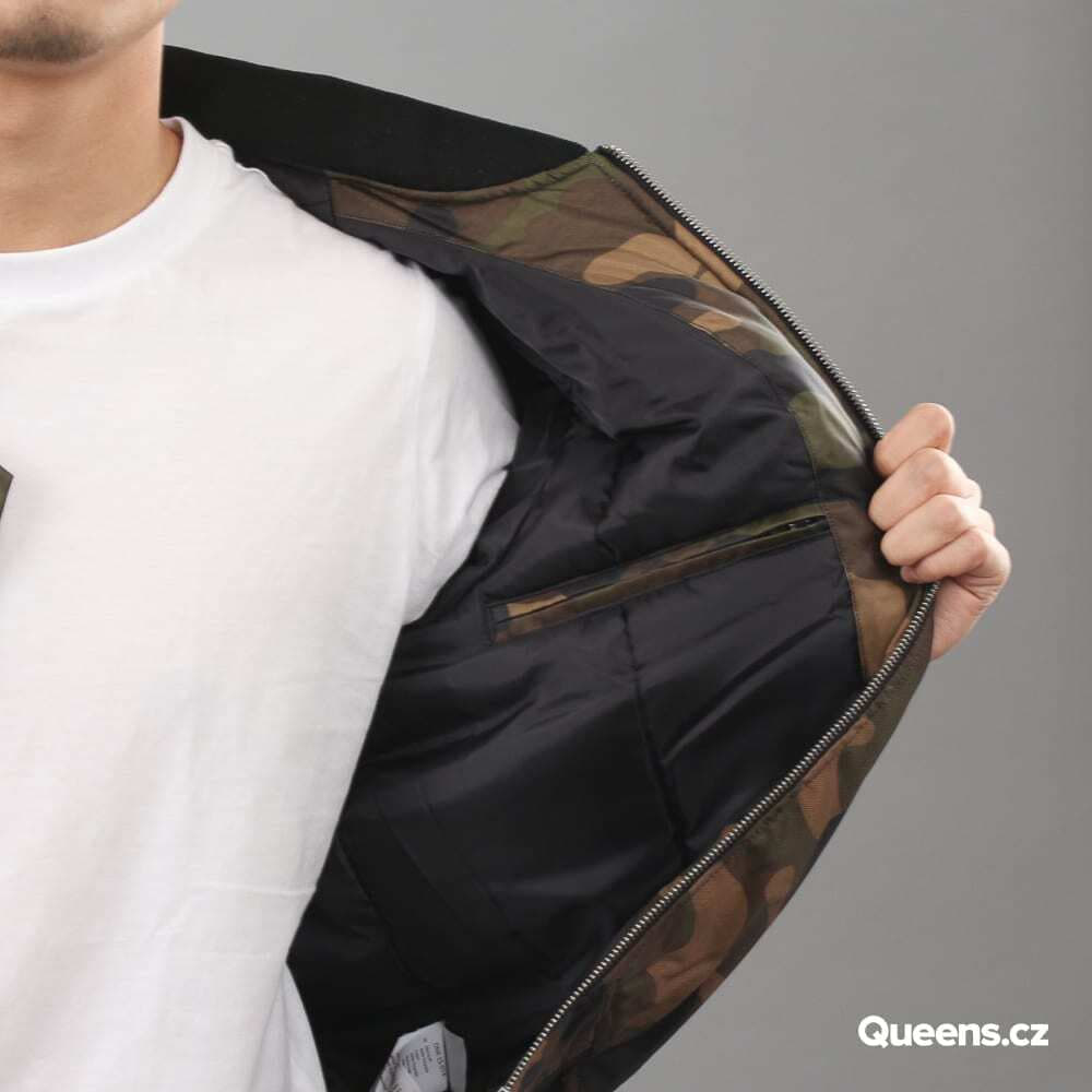 Bundy Urban Classics Camo Basic Bomber Jacket Camo Green